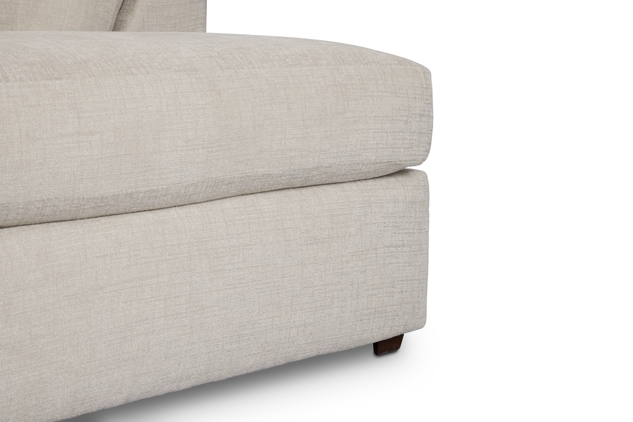 Maxie Light Beige Micro Small Right Bumper Sectional