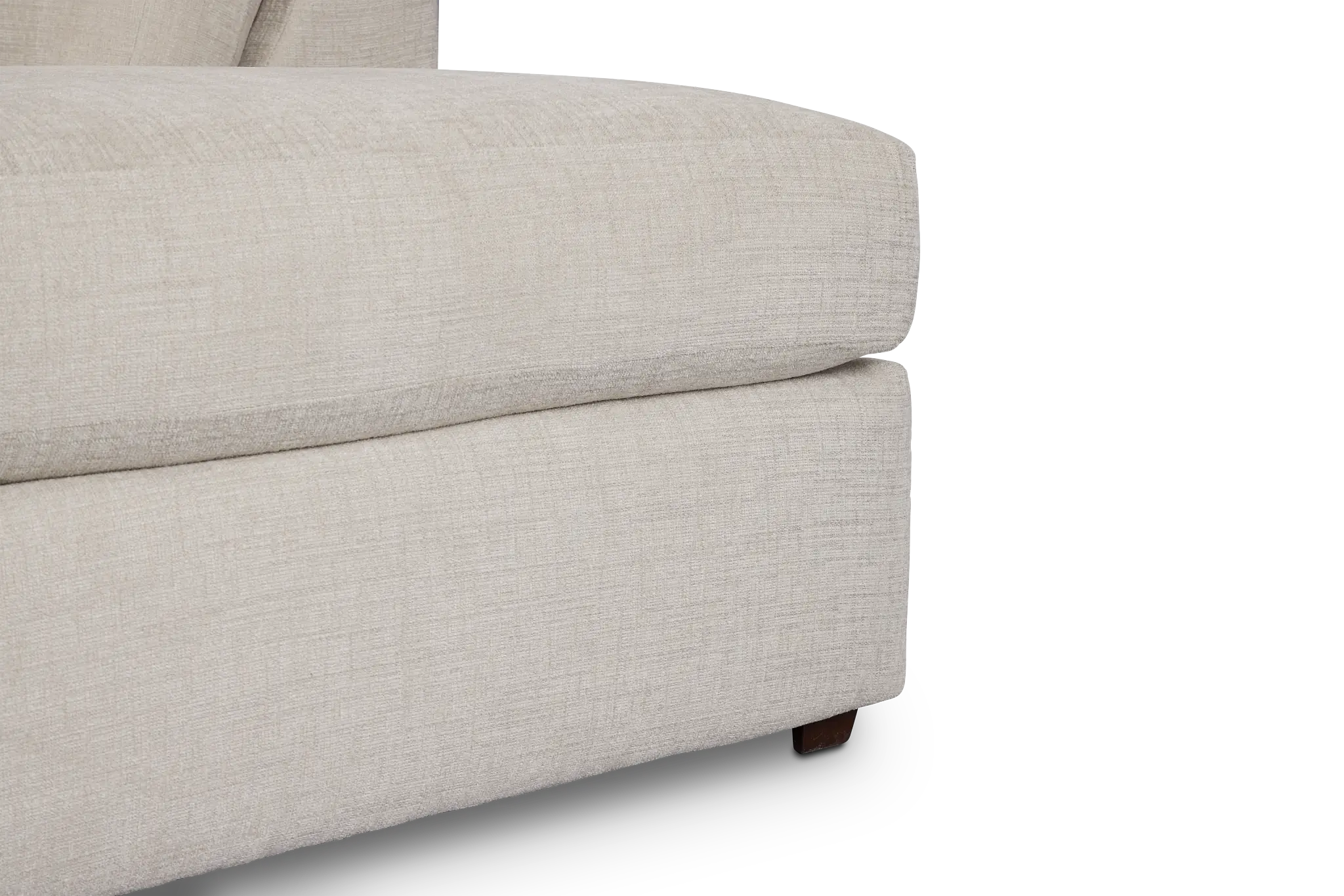 Maxie Light Beige Micro Small Right Bumper Sectional Maxie Light Beige Micro Small Right Bumper Sectional