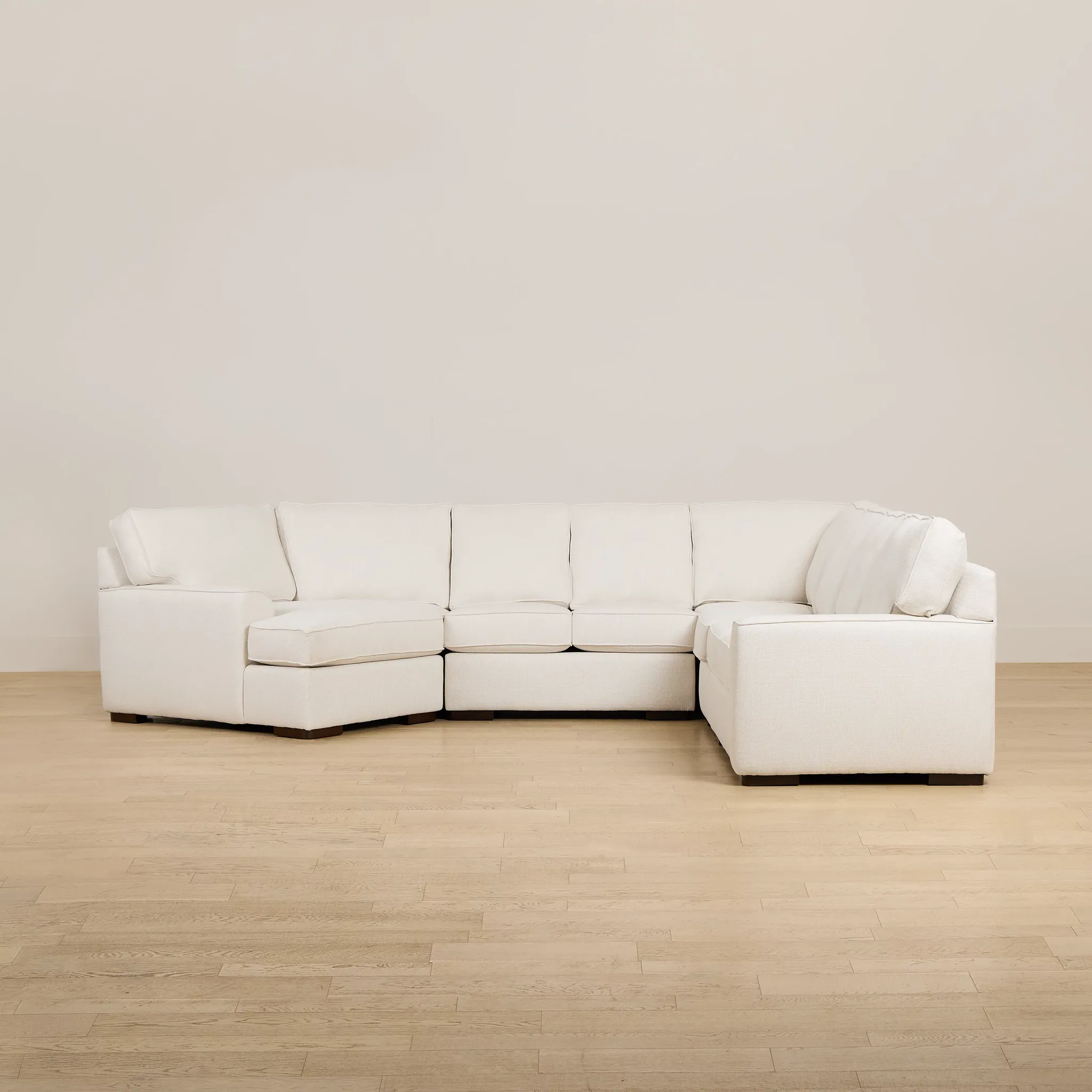 Sinclair Light Beige Fabric Large Left Cuddler Sectional