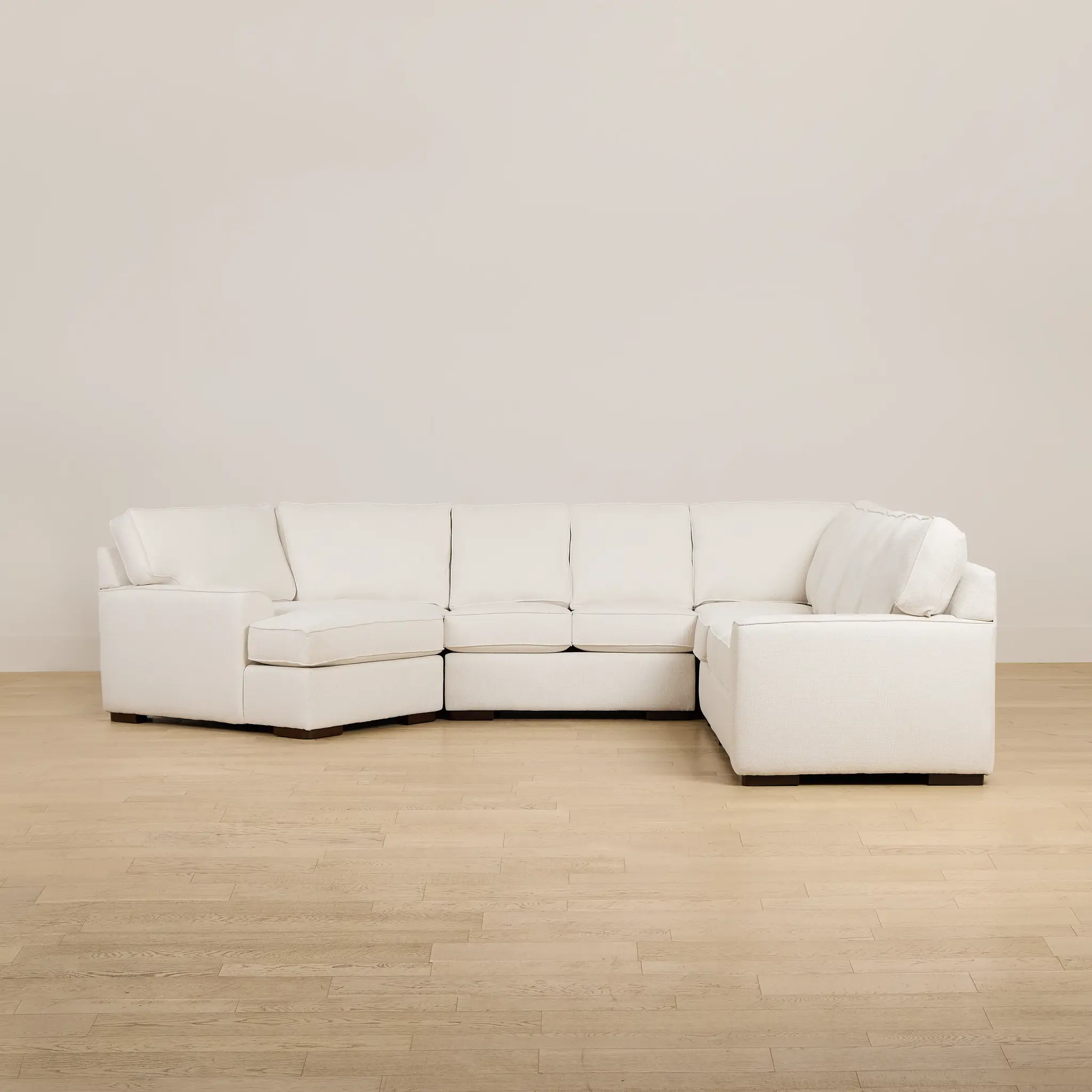 Sinclair Light Beige Fabric Large Left Cuddler Sectional Sinclair Light Beige Fabric Large Left Cuddler Sectional