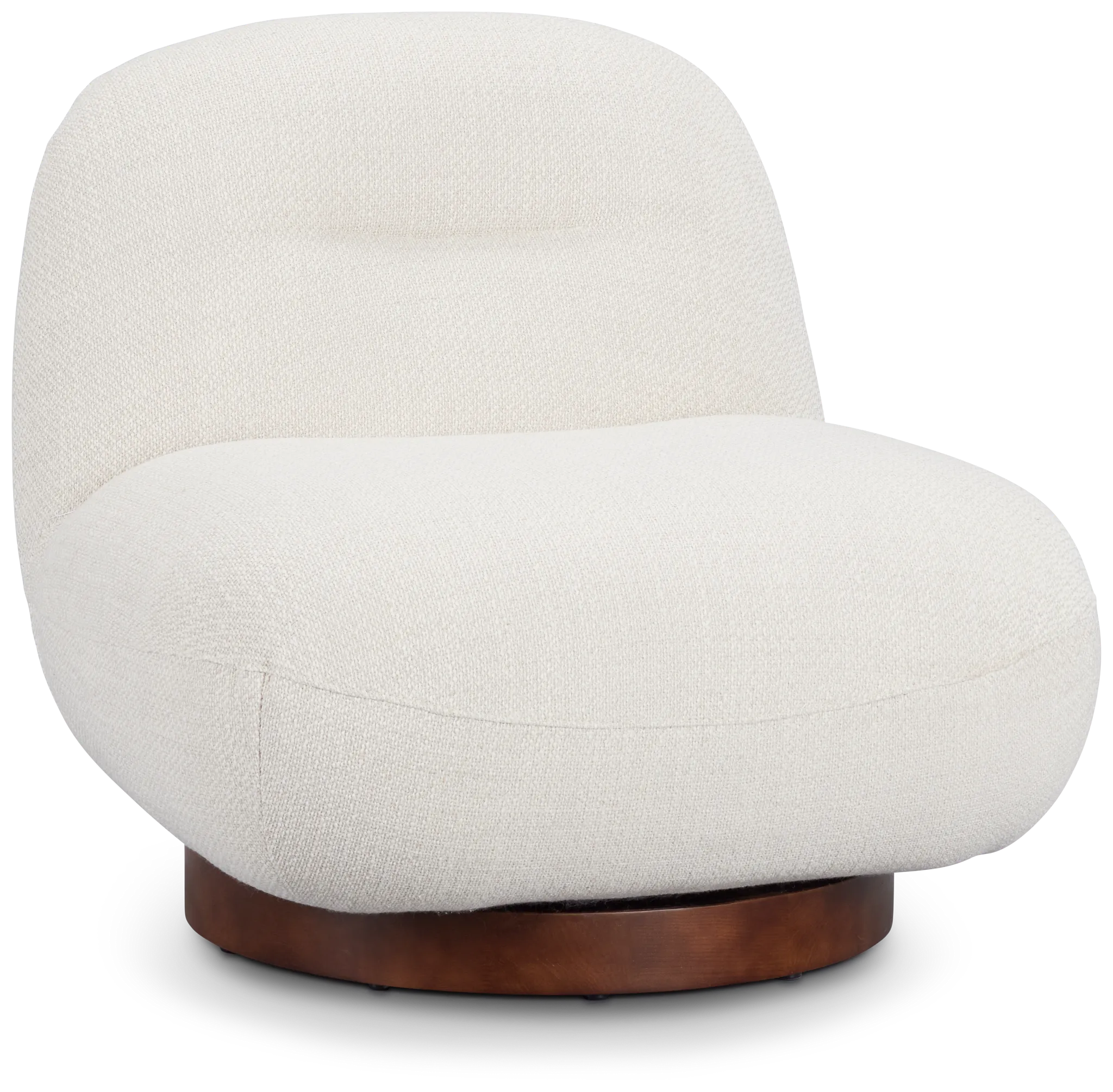 Aaliyah Dark Beige Fabric Swivel Accent Chair