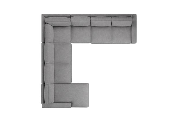 Edgewater Revenue Gray Large Left Chaise Sectional