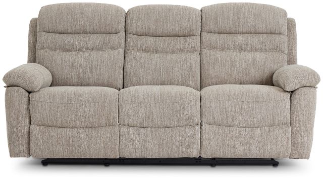 beige reclining sofa