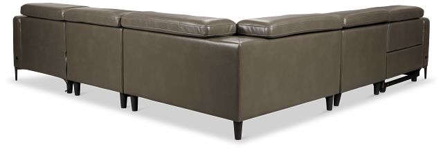 Ava Dark Gray Micro Small Right Chaise Power Reclining Sectional