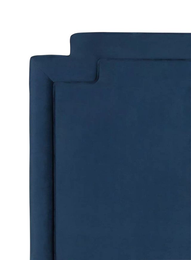 Whitney Dark Blue Uph Platform Bed (5)