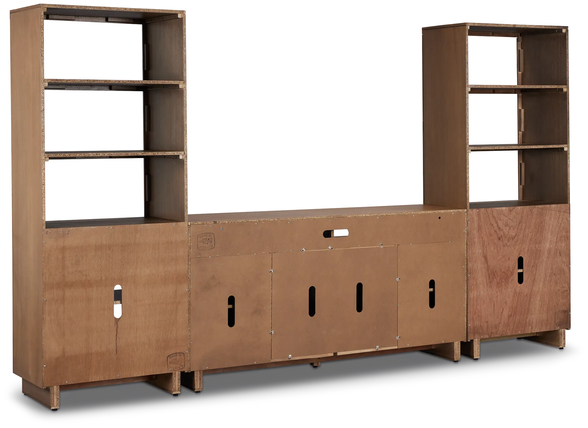 Richmond Light Tone 64" Door Pier Entertainment Wall With Fireplace Richmond Light Tone 64" Door Pier Entertainment Wall With Fireplace