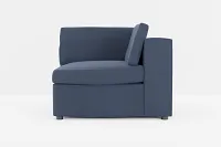 Destin Peyton Dark Blue Fabric Corner Chair