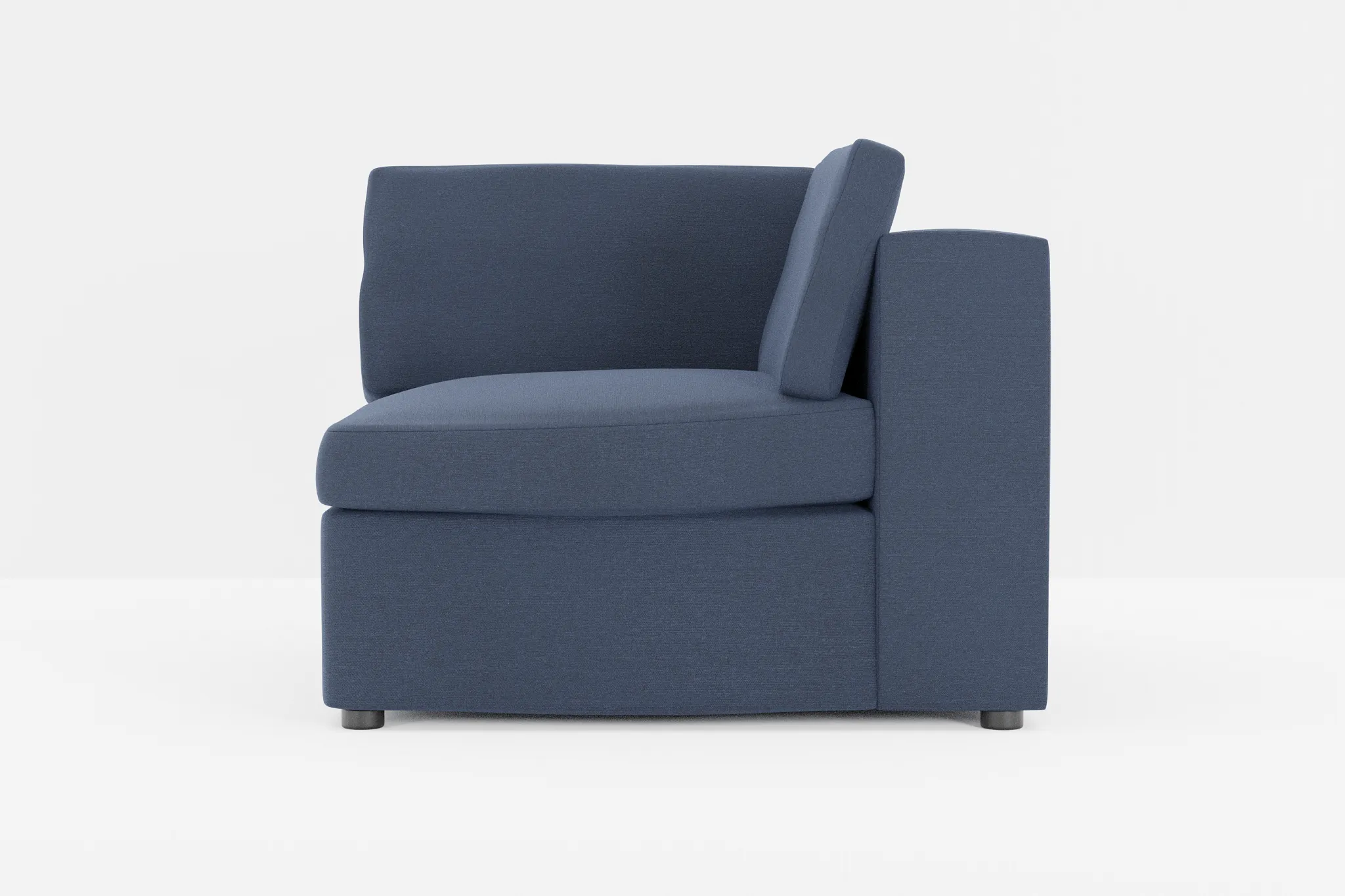 Destin Peyton Dark Blue Fabric Corner Chair