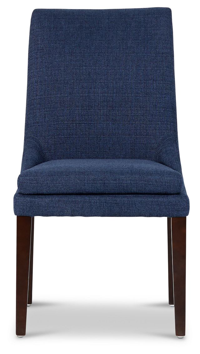 Gage Dark Blue Upholstered Side Chair (3)