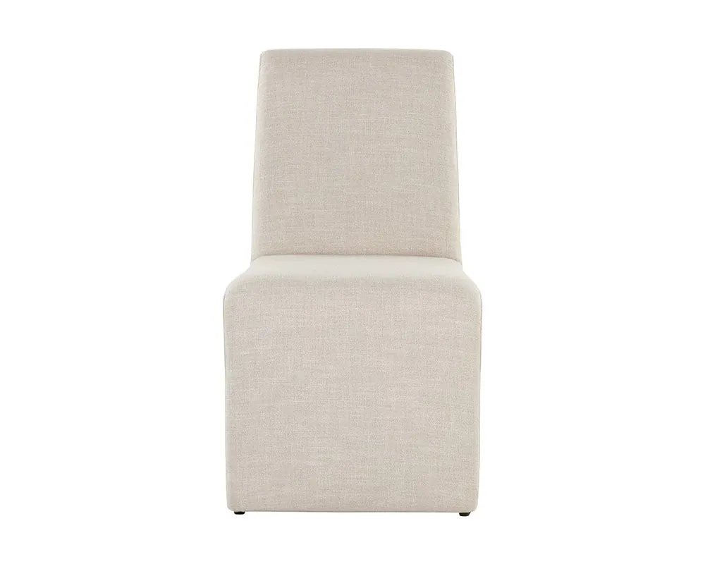 Heron Orange Fabric Upholstered Side Chair