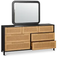 Pacific Two-tone 7-drawer Dresser & Mirror