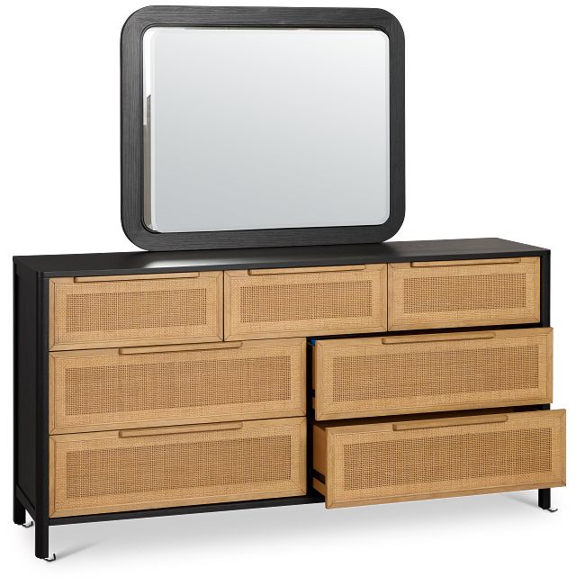 Pacific Two-tone 7-drawer Dresser & Mirror