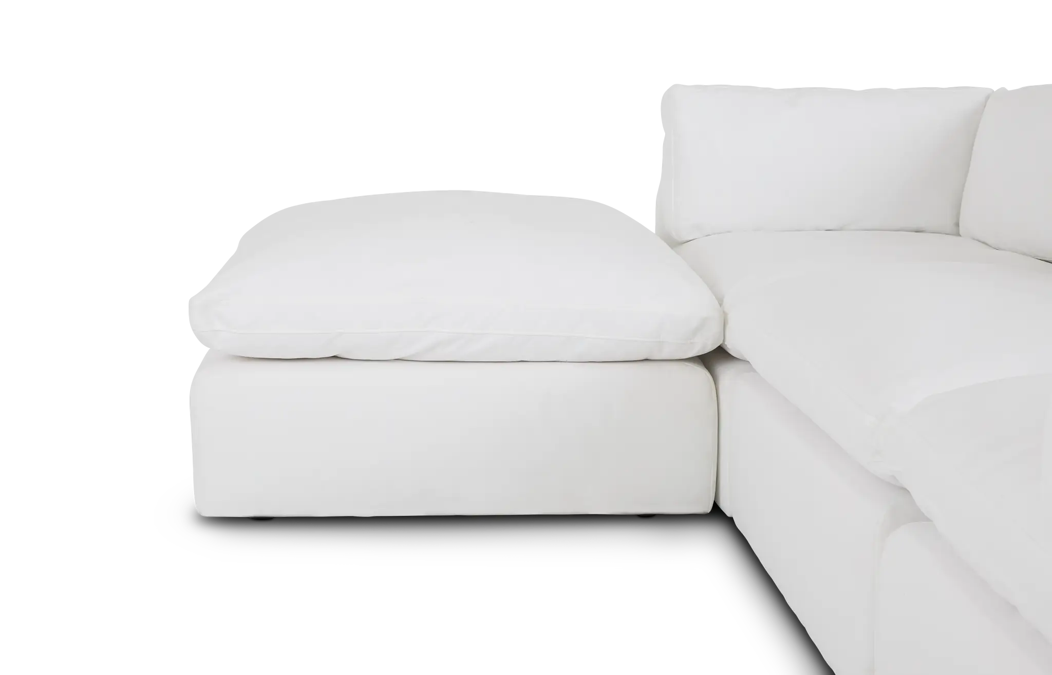 Grant White Fabric 4-piece Bumper Sectional Grant White Fabric 4-piece Bumper Sectional