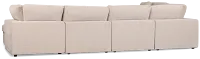 Breeze Taupe Fabric 6-piece Pit Sectional