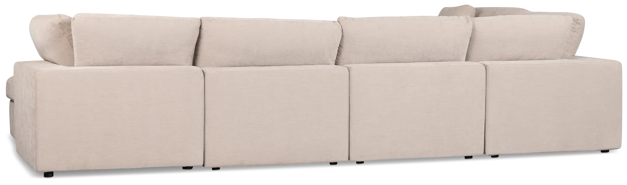 Breeze Taupe Fabric 6-piece Pit Sectional