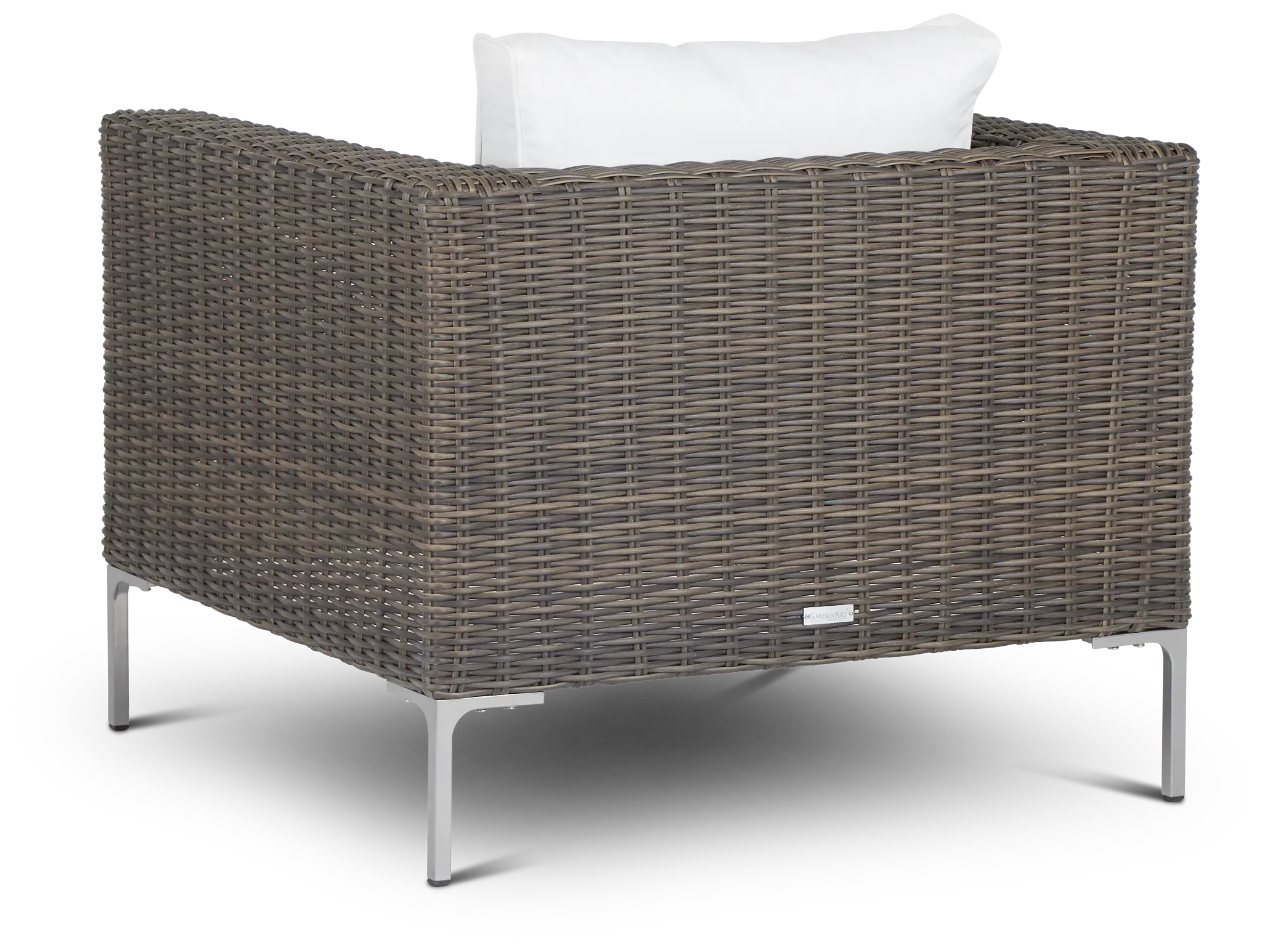 Tulum White Woven Cushioned Arm Chair Tulum White Woven Cushioned Arm Chair