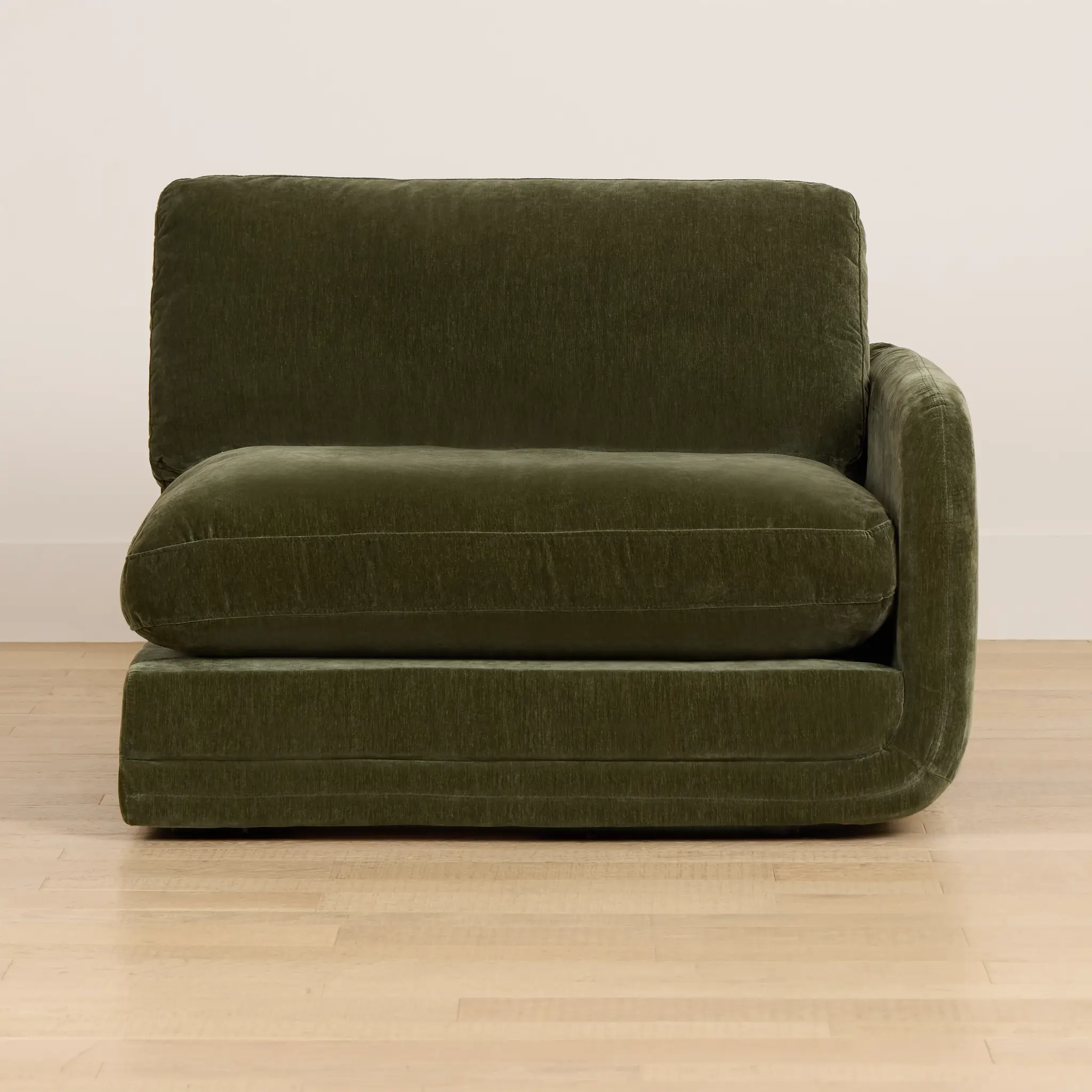 Jules Green Velvet Right Chair Jules Green Velvet Right Chair