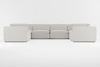 Destin Lucy Light Beige Fabric 8-piece Modular Sectional