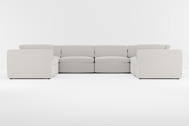 Destin Lucy Light Beige Fabric 8-piece Modular Sectional