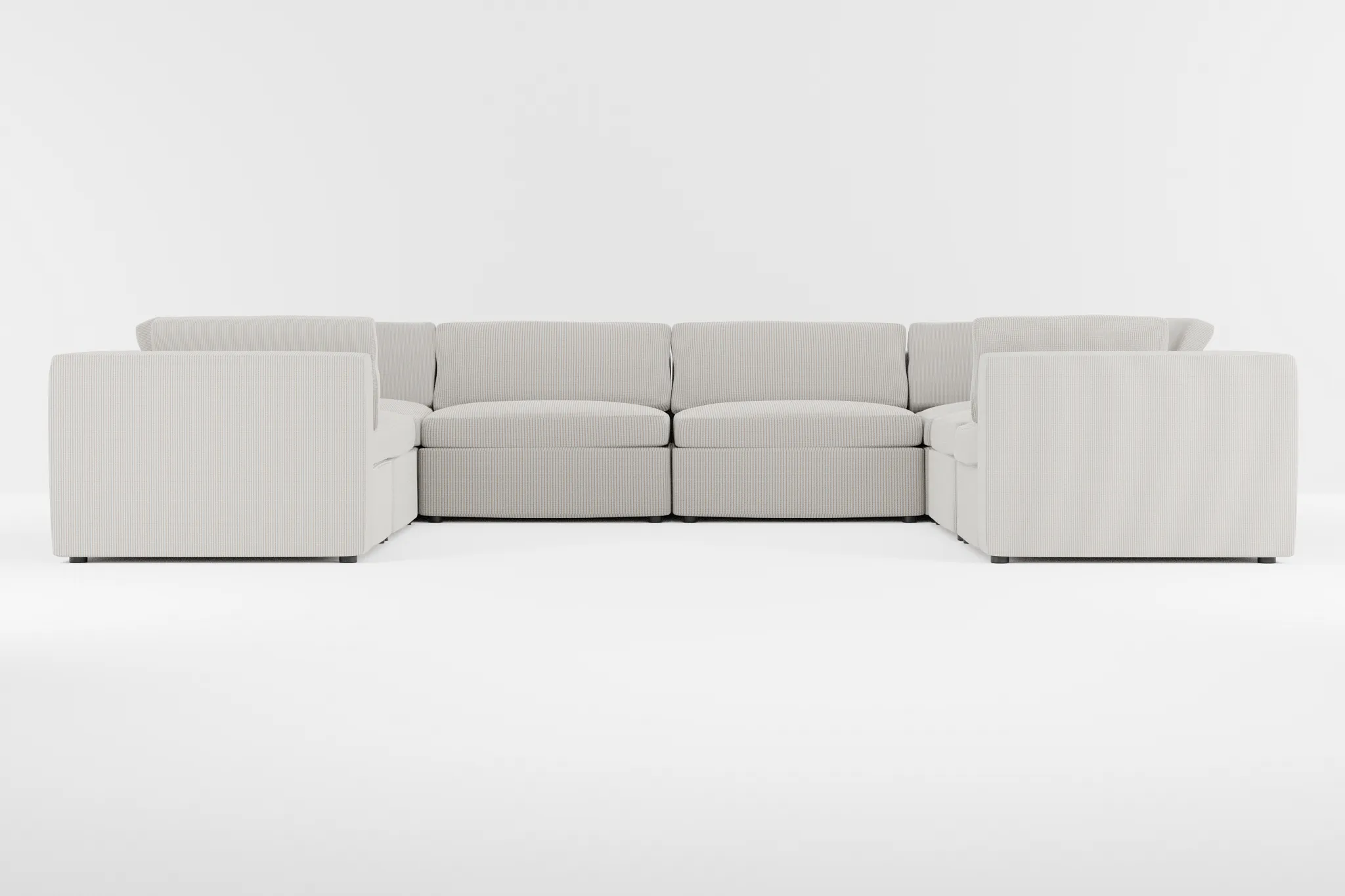 Destin Lucy Light Beige Fabric 8-piece Modular Sectional