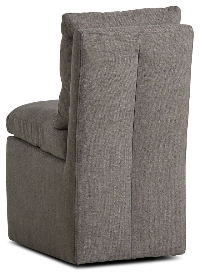 Auden Dark Gray Castored Upholstered Side Chair