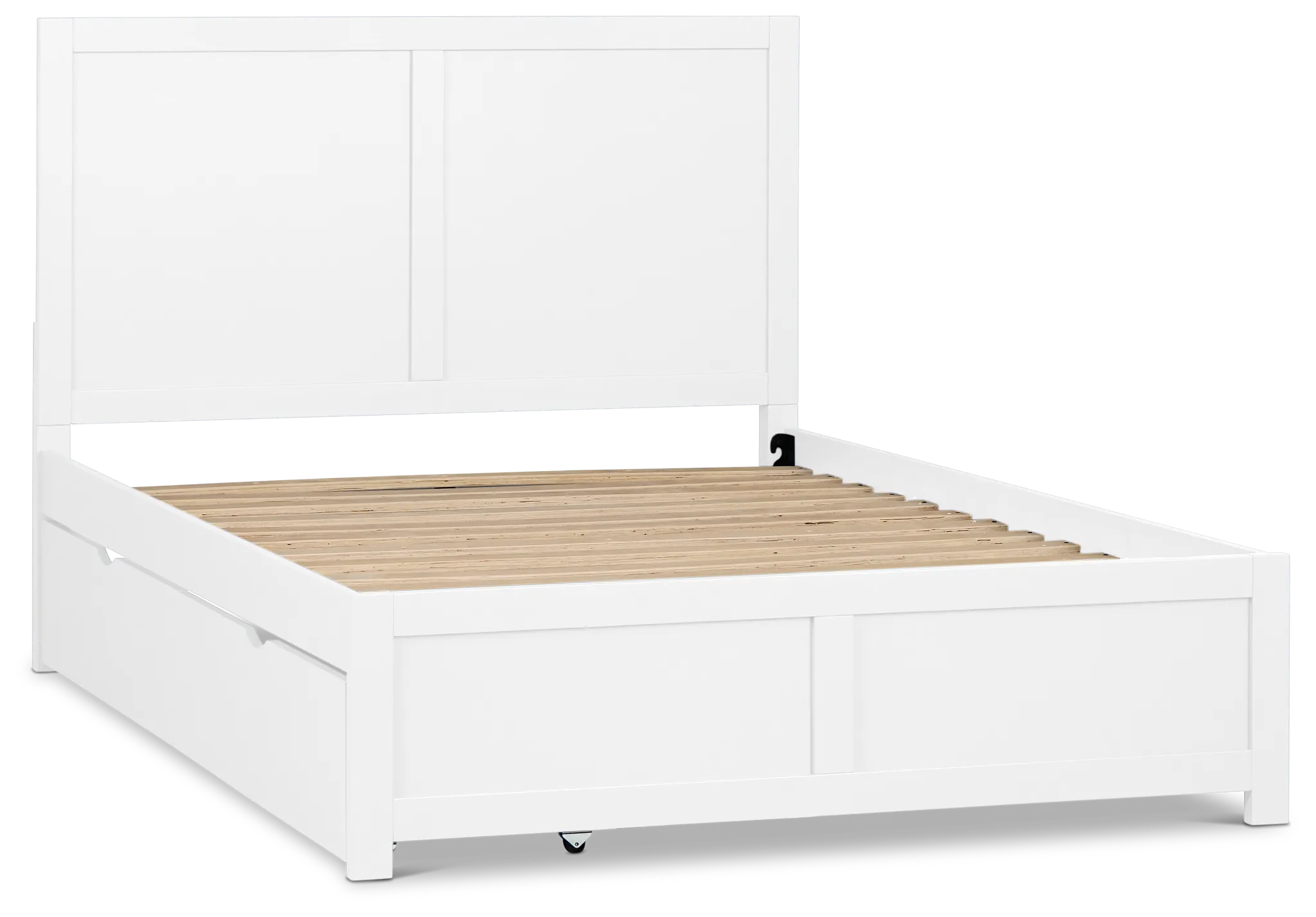 Charleston White Panel Bed With 2 Storage Drawers