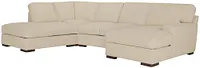 Veronica Khaki Down Small Left Bumper Sectional