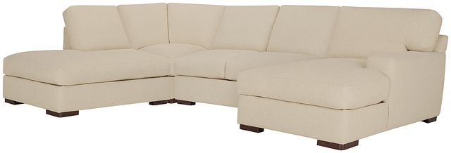 Veronica Khaki Down Small Left Bumper Sectional