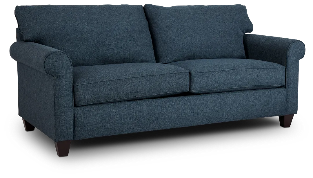 Cameron Blue Fabric Memory Foam Sleeper