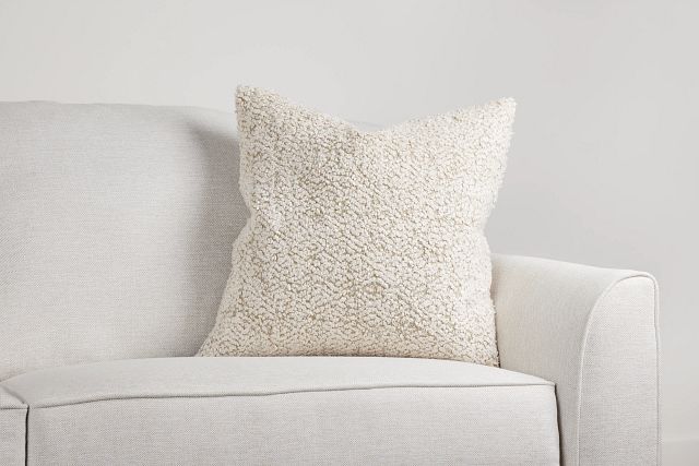 Maros White Square Accent Pillow