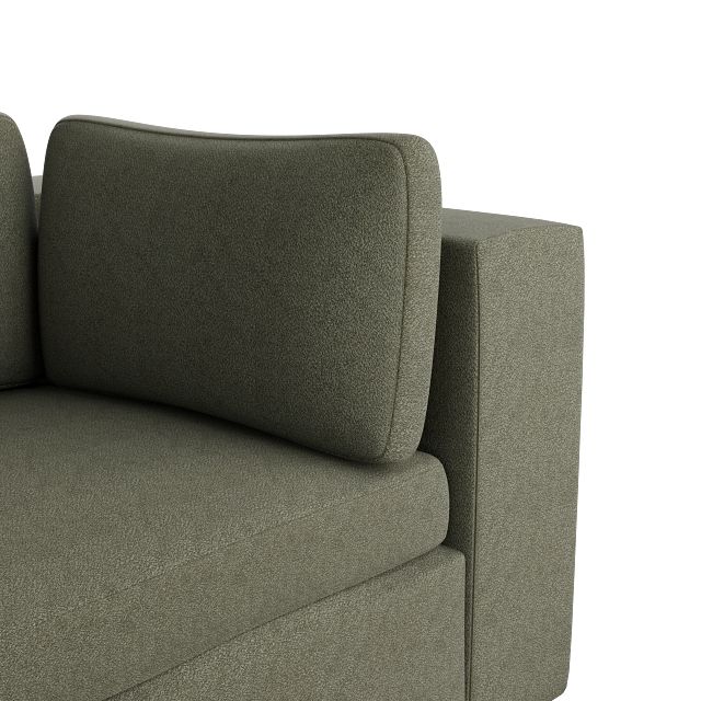 Destin Sutton Green Fabric 3 Piece Modular Sofa