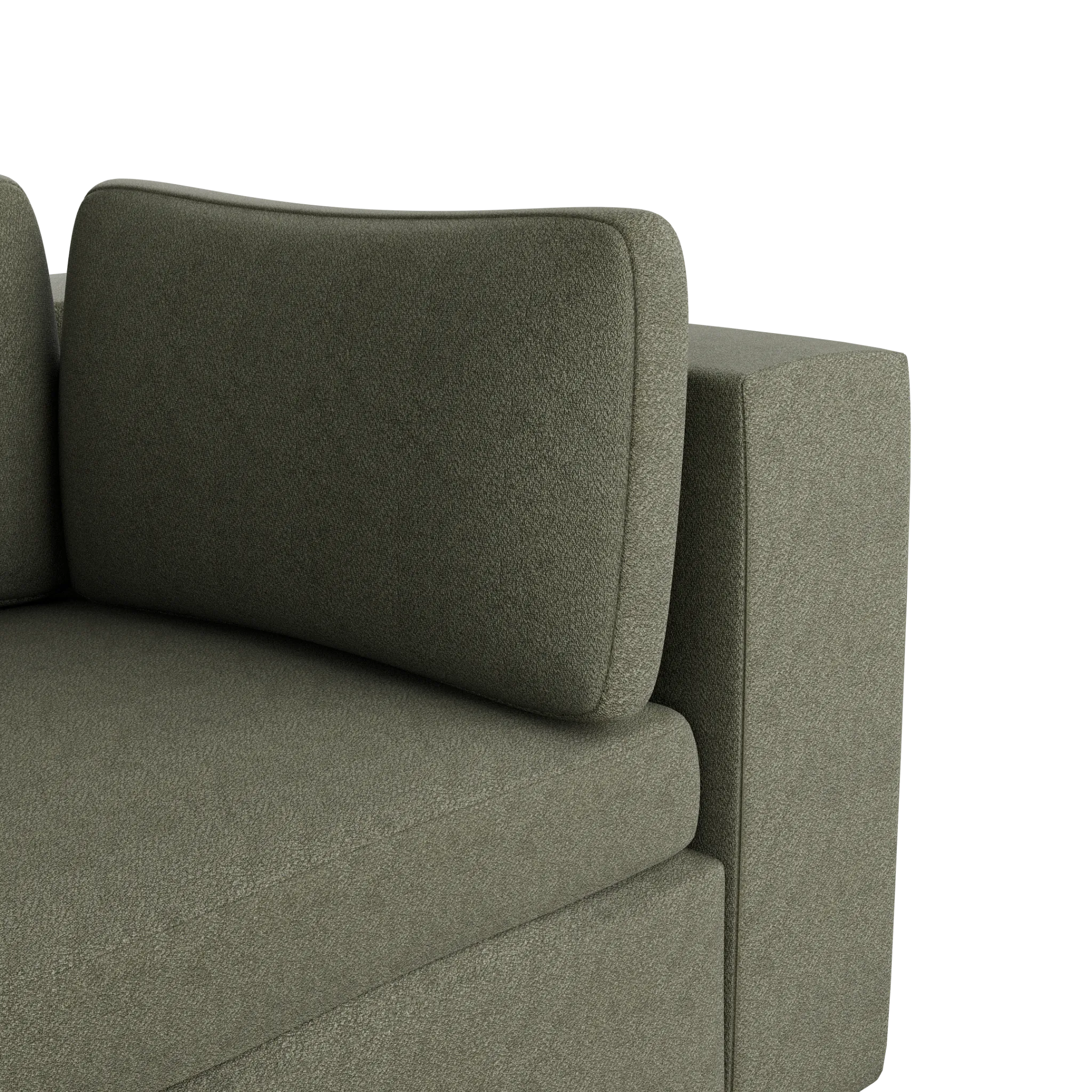 Destin Sutton Green Fabric 3 Piece Modular Sofa