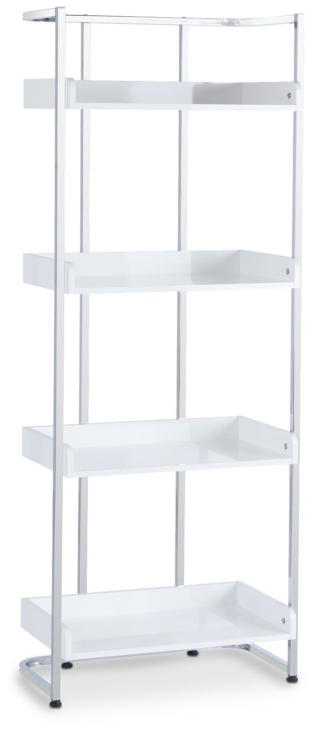 Ember White Open Bookcase