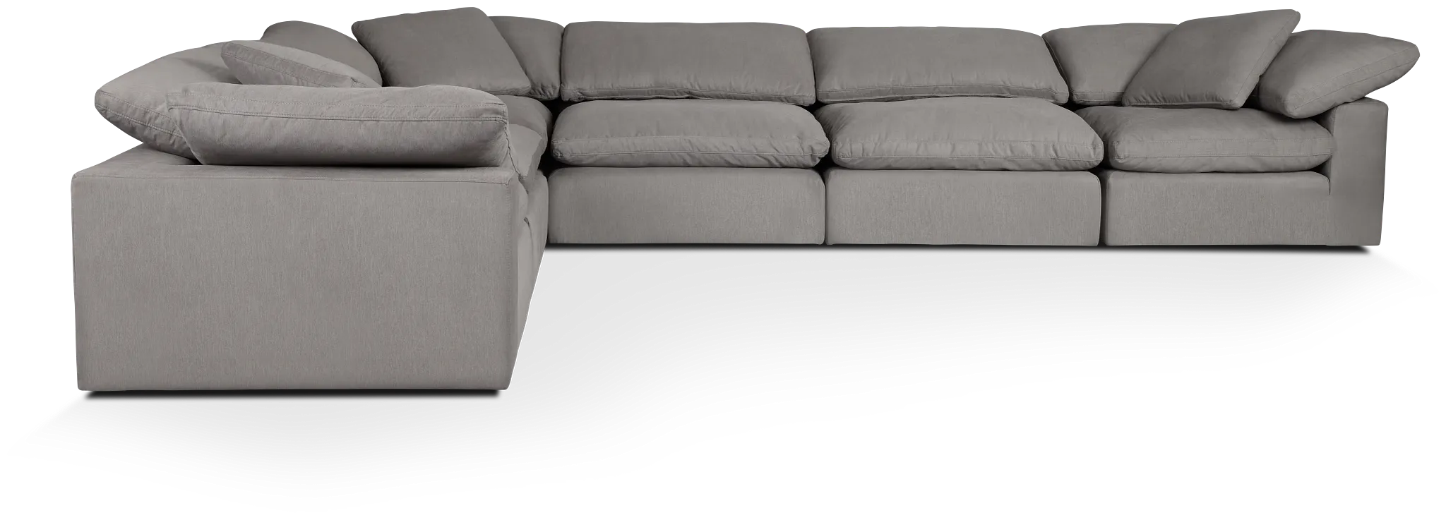 Nixon Light Gray Fabric 6-piece Modular Sectional