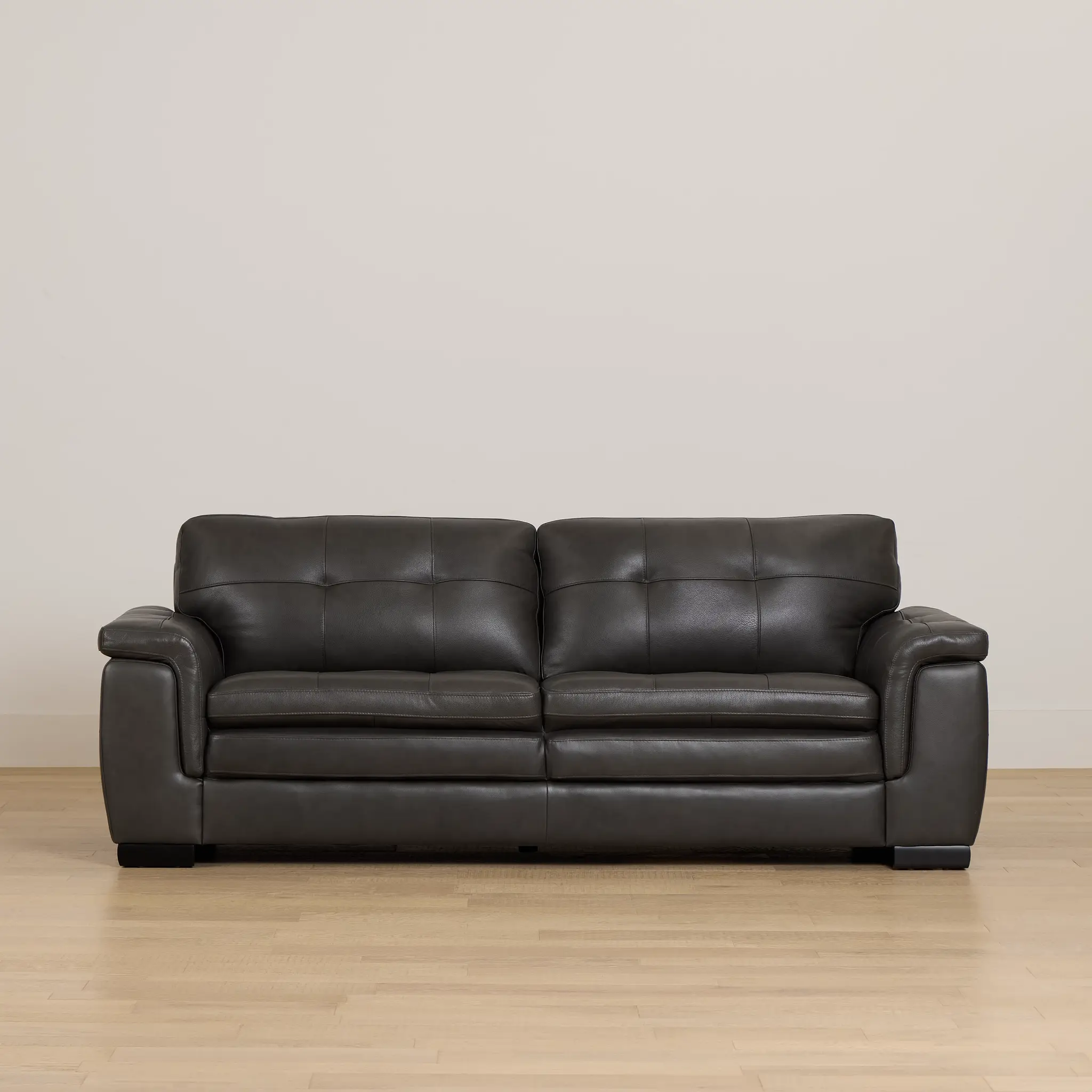 Braden Dark Gray Leather Sofa Braden Dark Gray Leather Sofa