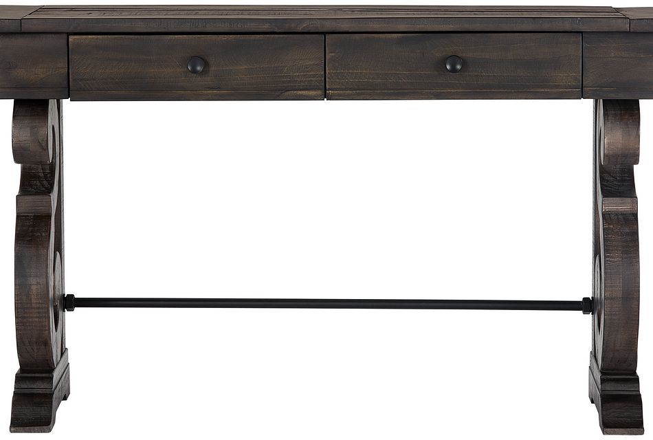 dark wood sofa table
