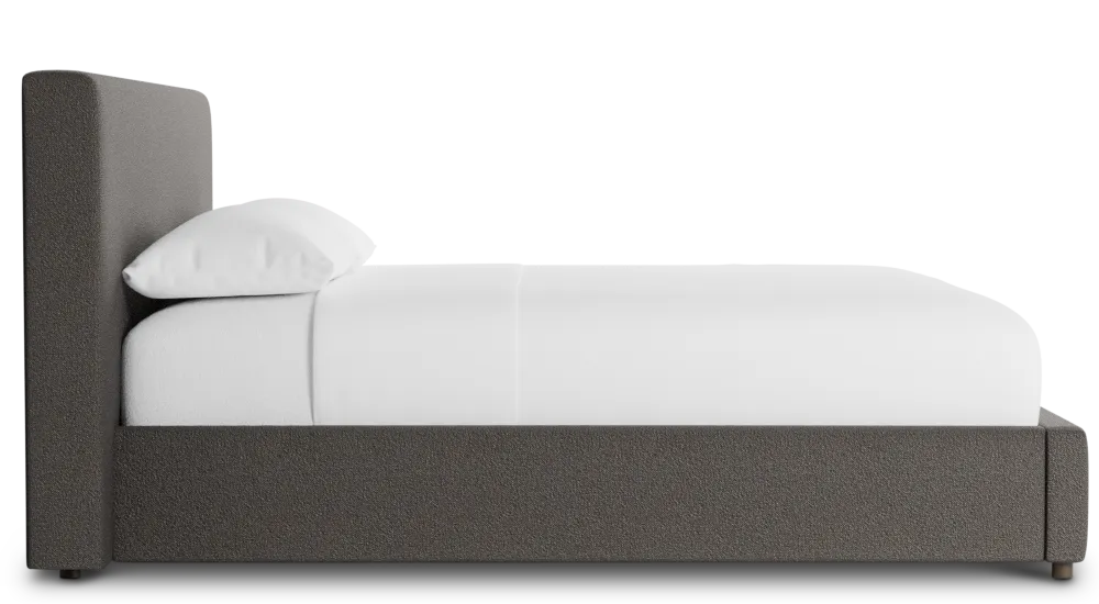 Grayton Elite Dark Gray 44" Upholstered Platform Bed