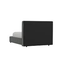 Grayton Lucy Navy 44" Upholstered Platform Bed