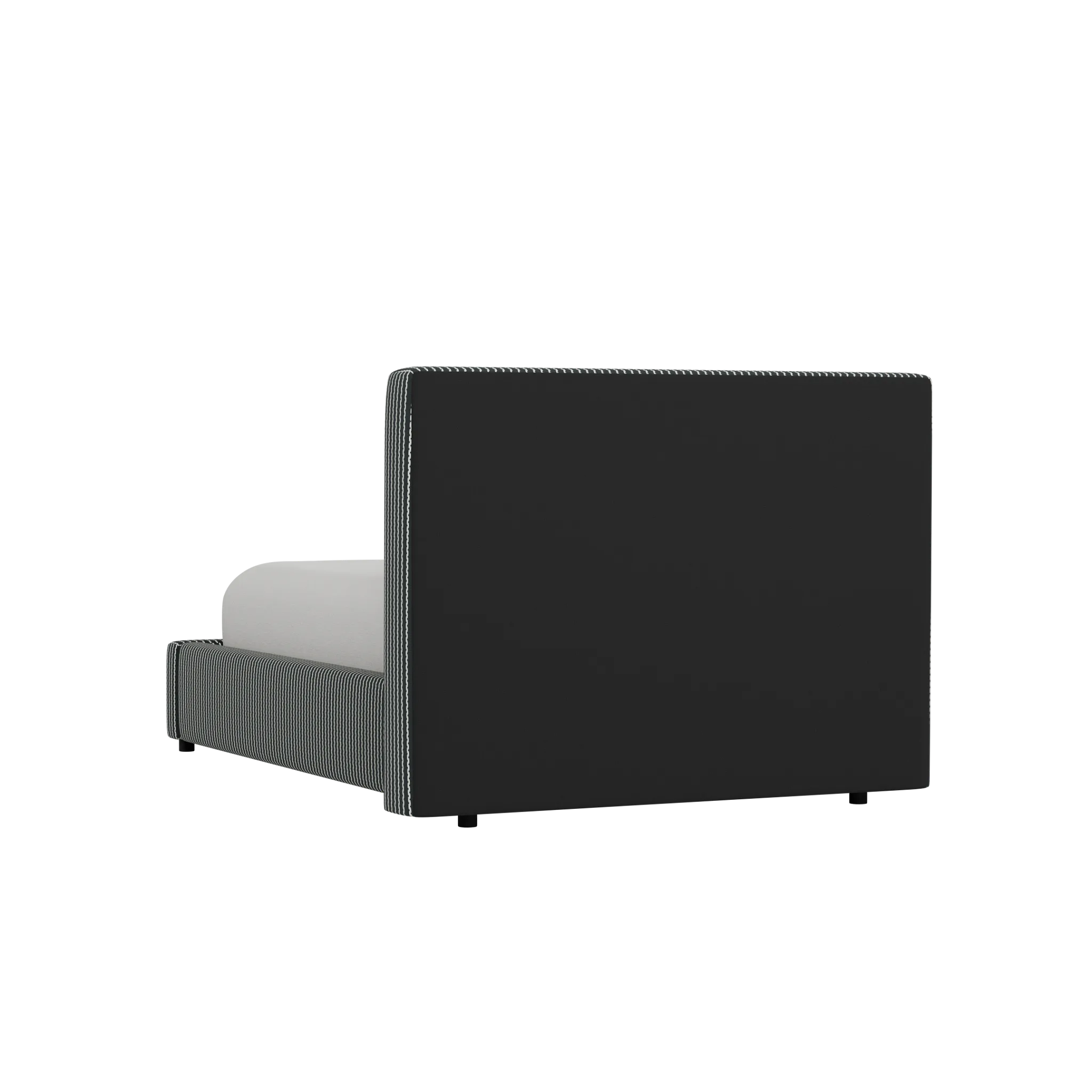 Grayton Lucy Navy 44" Upholstered Platform Bed