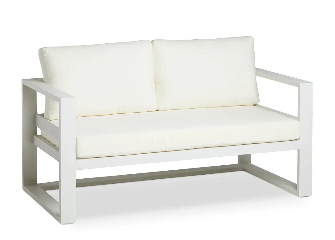 Lisbon White Aluminum Loveseat Lisbon White Aluminum Loveseat