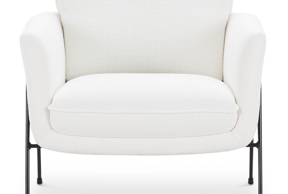 white occasional chair