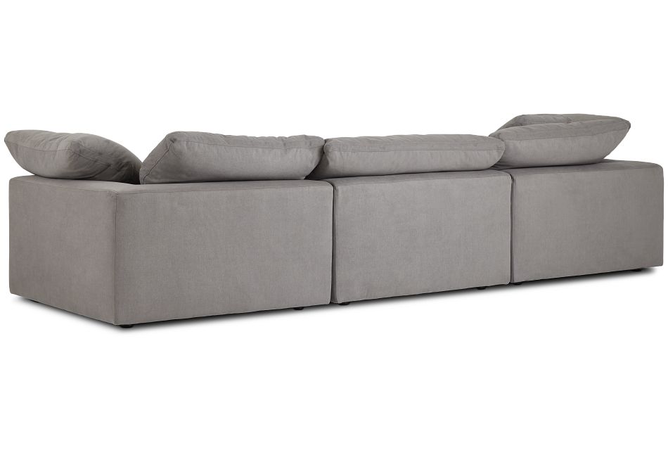 Nixon Light Gray Fabric 3 Piece Modular Sofa