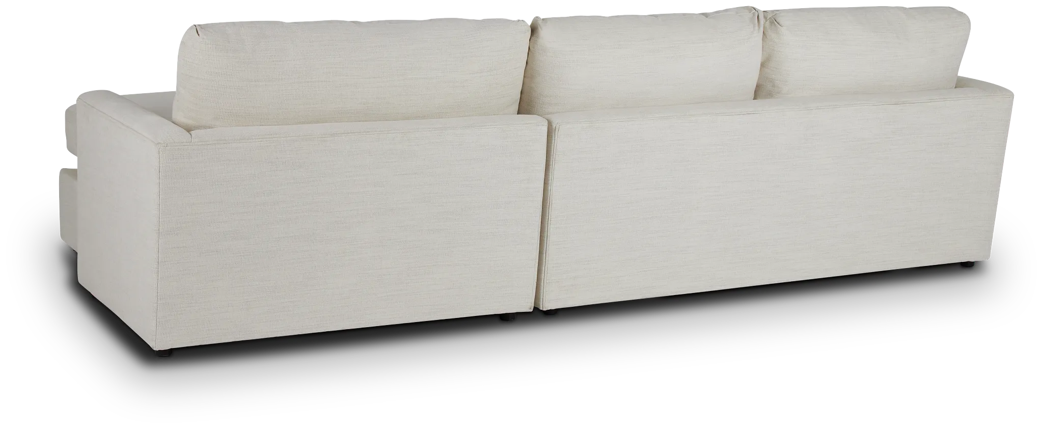 Noah Ivory Fabric Right Chaise Sectional