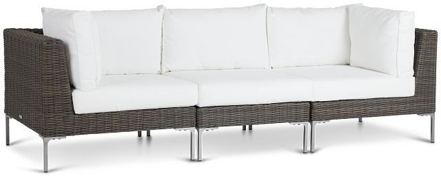 Tulum White Woven Modular Sofa