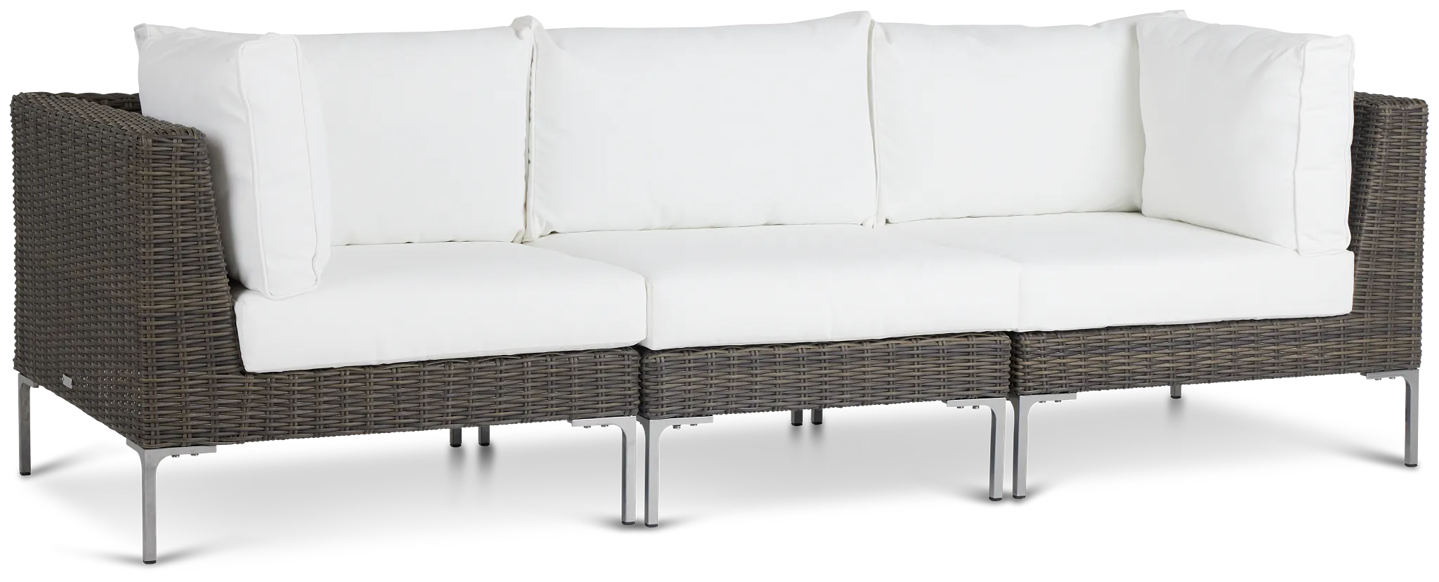 Tulum White Woven Modular Sofa