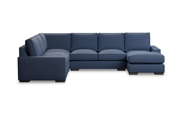 Edgewater Revenue Dark Blue Medium Right Chaise Sectional