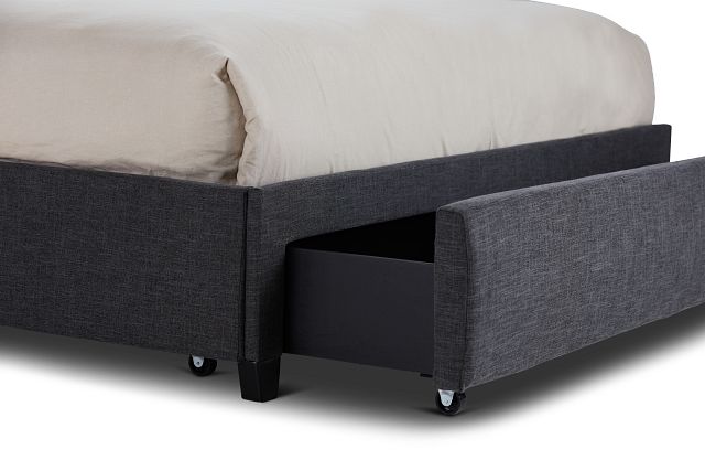 Chatham Dark Gray Low Platform Storage Bed