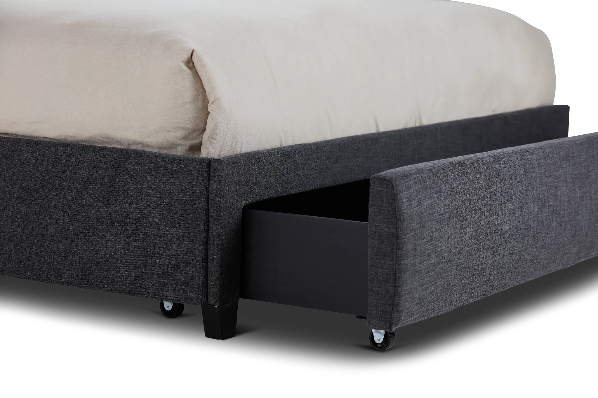Chatham Dark Gray Low Platform Storage Bed