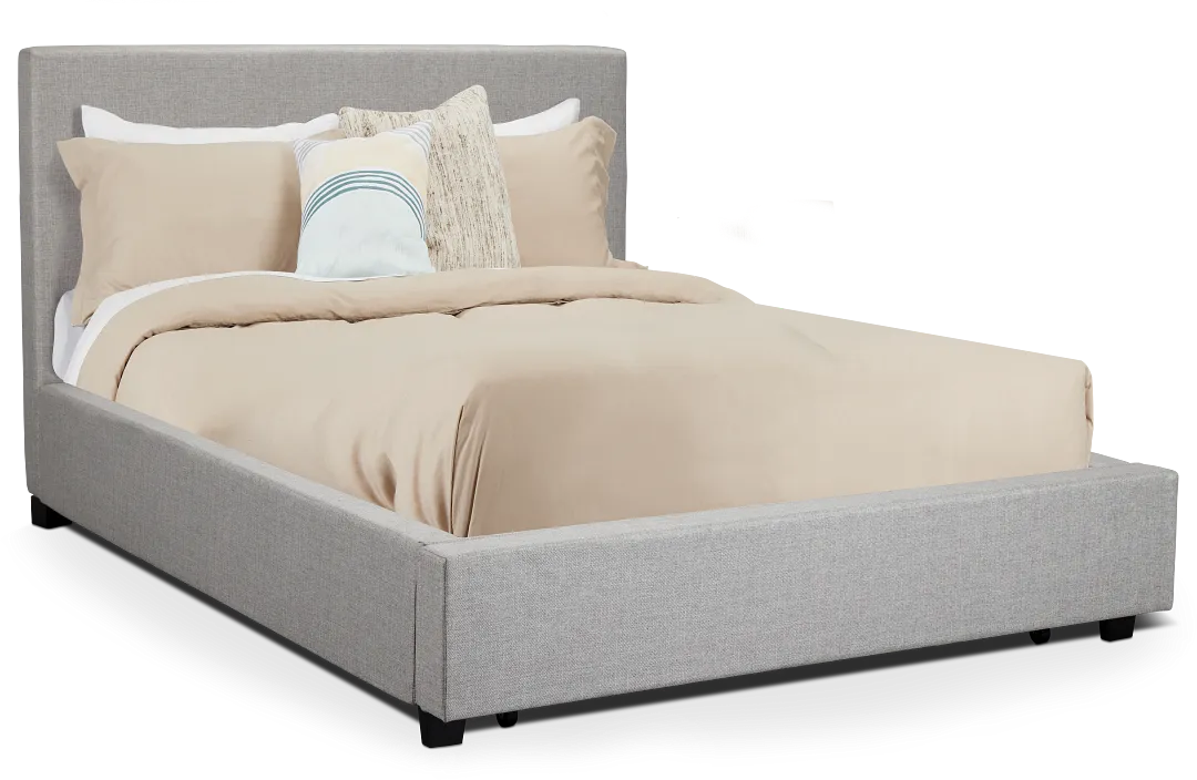 Monica Light Gray Uph Platform Storage Bed