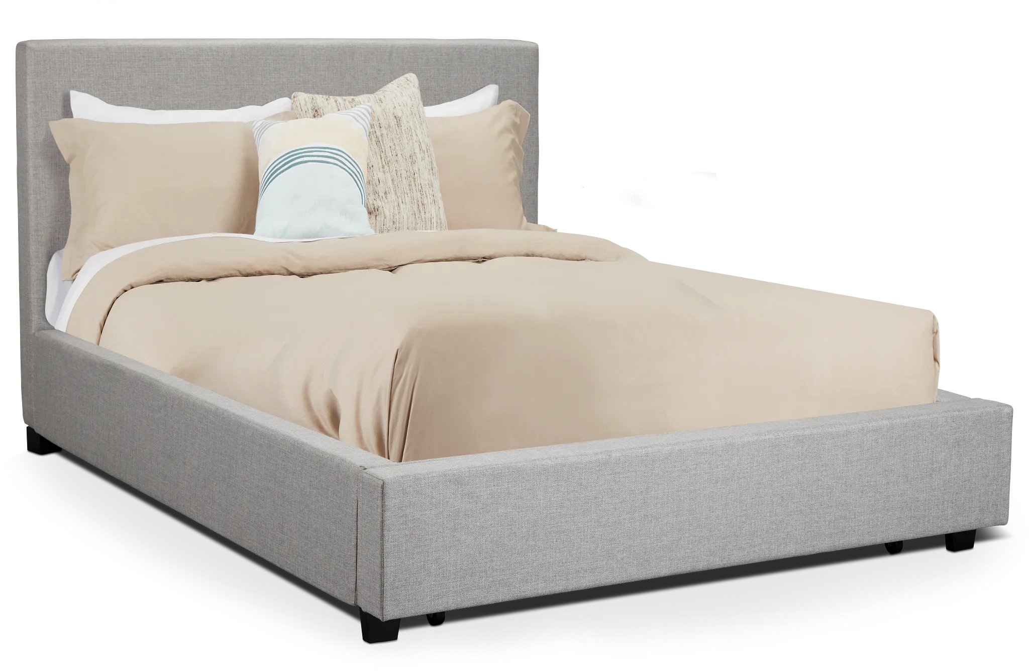 Monica Light Gray Uph Platform Storage Bed